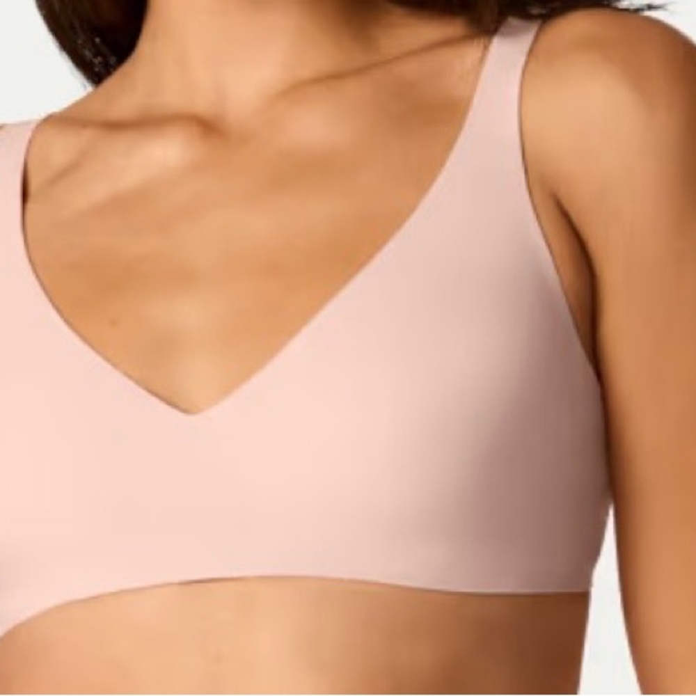 BOMBAS No Show Plunge Bralette  - Pink Sandstone (Large)